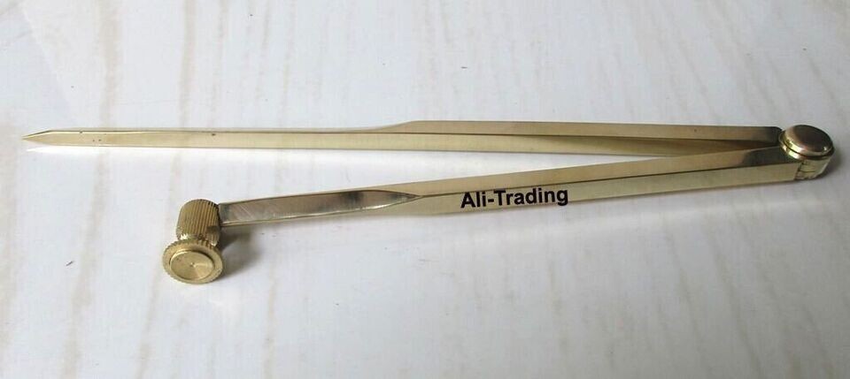 Pencil Compass Drafting Tool Divider 8" Brass Finish Divider