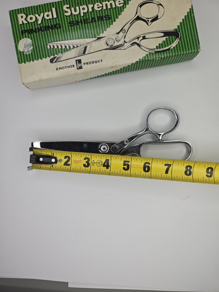 ROYAL SUPREME Chrome Plated Pinking Shears Scissors