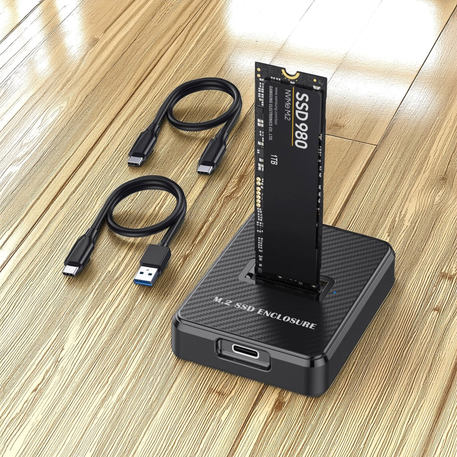 M.2 NVMe & SATA to USB C Docking Station M Key B+M Key Reader Writer Adapter qai