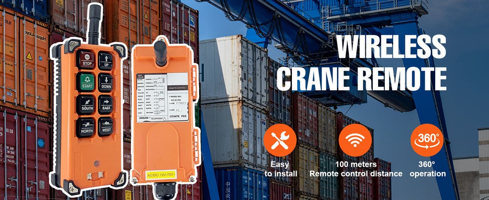 Wireless Crane Remote Control Industrial 8 Buttons Remote Control 12V-24V