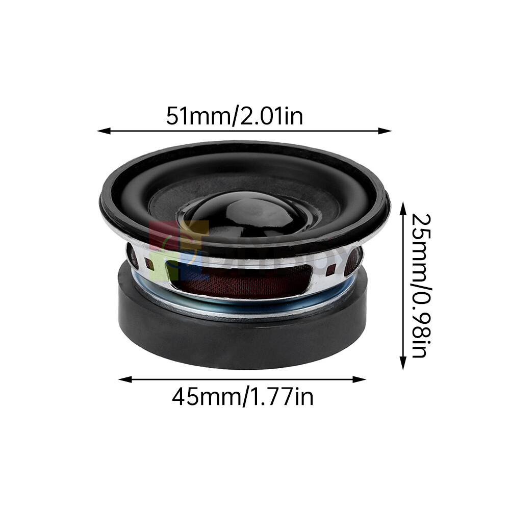 2-inch 5W 4 Ohm Full-frequency Speaker 52MM Round Small Speaker For Electronic