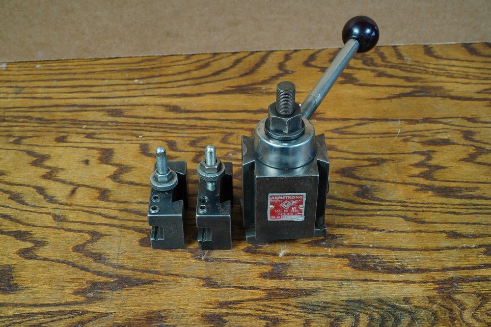 Armstrong BXA Lathe Quick Change Tool Post with Two Holders USA (45)