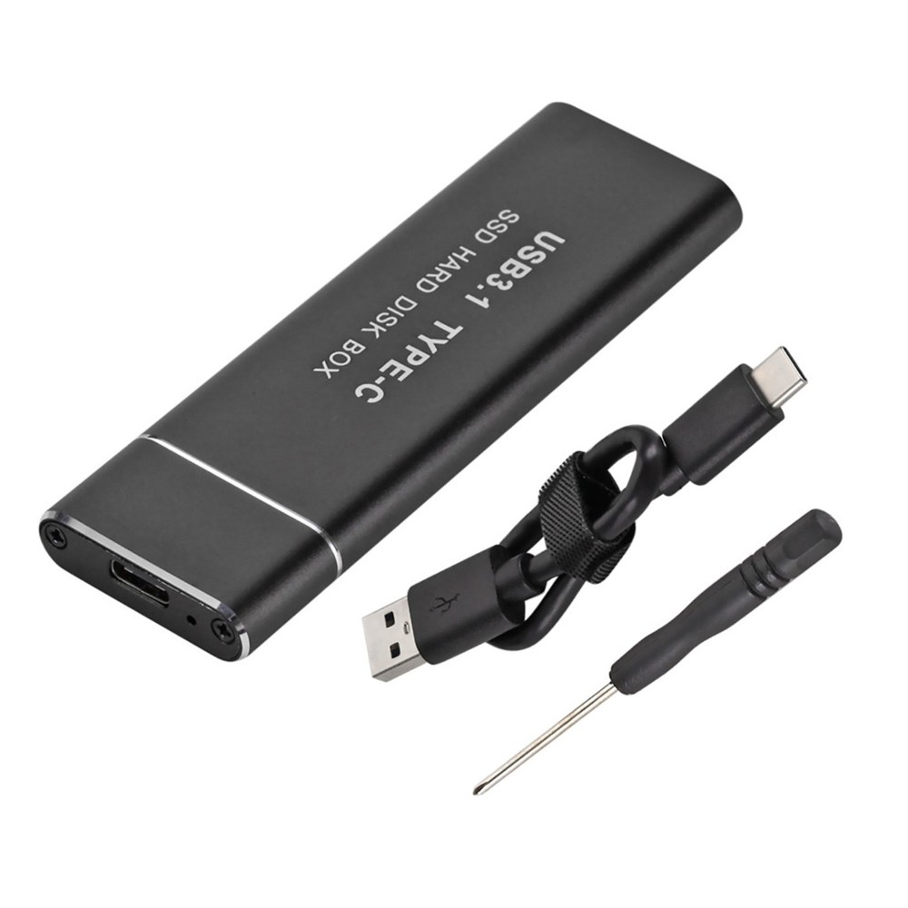 NGFF SSD USB3.1 Type-C to M.2 Hard Disk Case Adapter External Enclosure Box 6Gbs