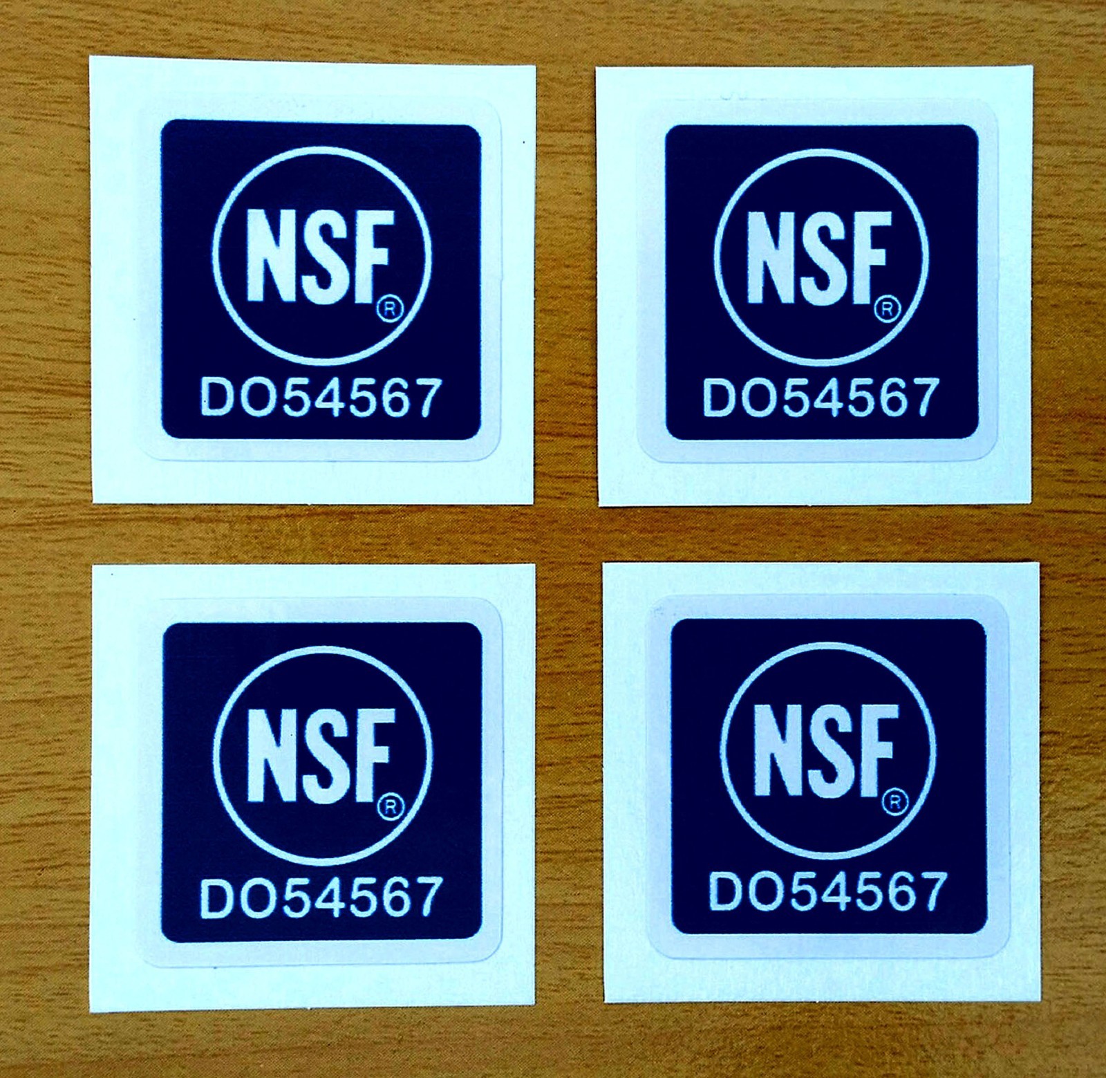 4 NSF Food Water Building Restaurant Electric 1x1” Vinyl Stickers & Free US Flag
