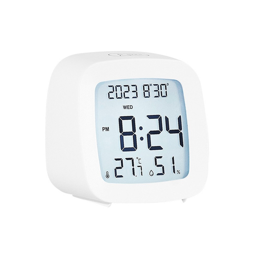 Multifunction Voice Control Backlight Alarm Clock with Temperature Humidity LCD