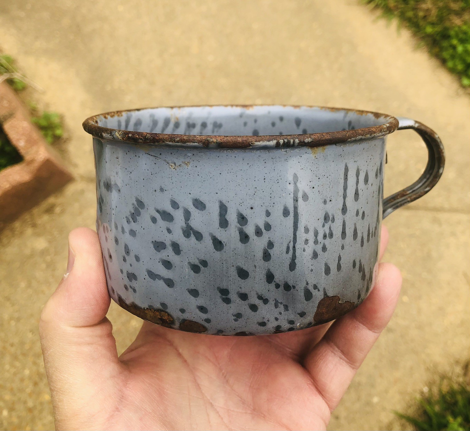 Spanish American War U.S. Army Gray Enameled *U.S. SOUP CUP* Calvary, Military