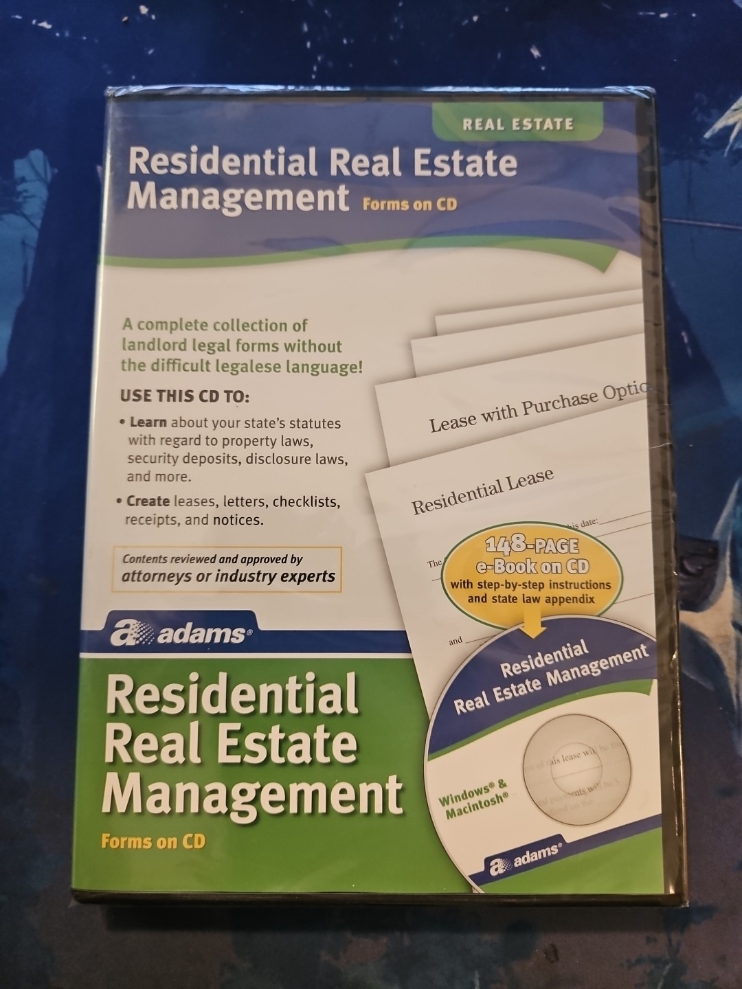Adams Residential Real Estate Management Forms on CD New Factory Sealed SS505