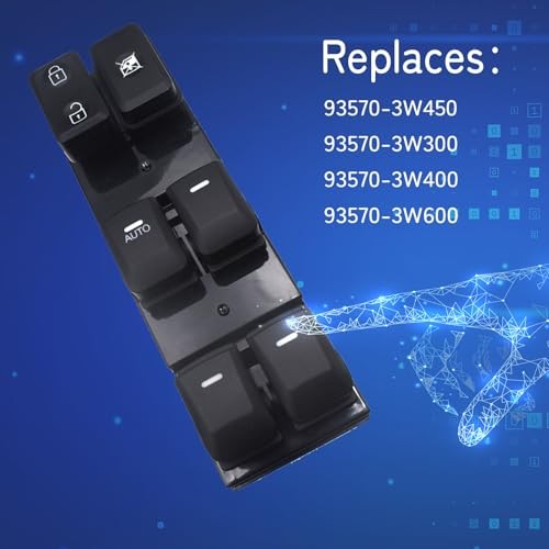 KAWS002 Power Window Switch Master Driver Side Front Left Auto 93570-3W450