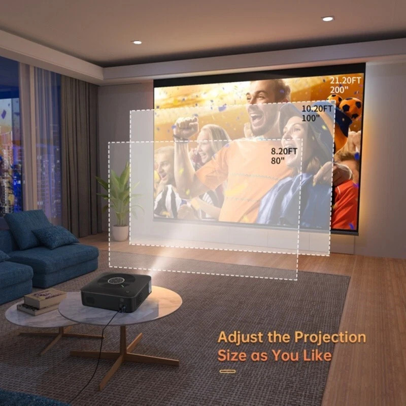 Vankyo E30WT 170" Class Full HD 1080p LED Projector with 100" Projector Screen™
