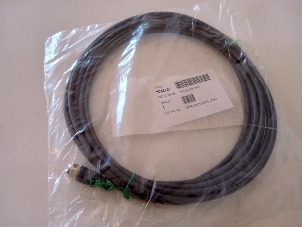 WAGO 756-5301/050-0050,Sensor/Actuator cable; M12A socket; straight; 5-pole;
