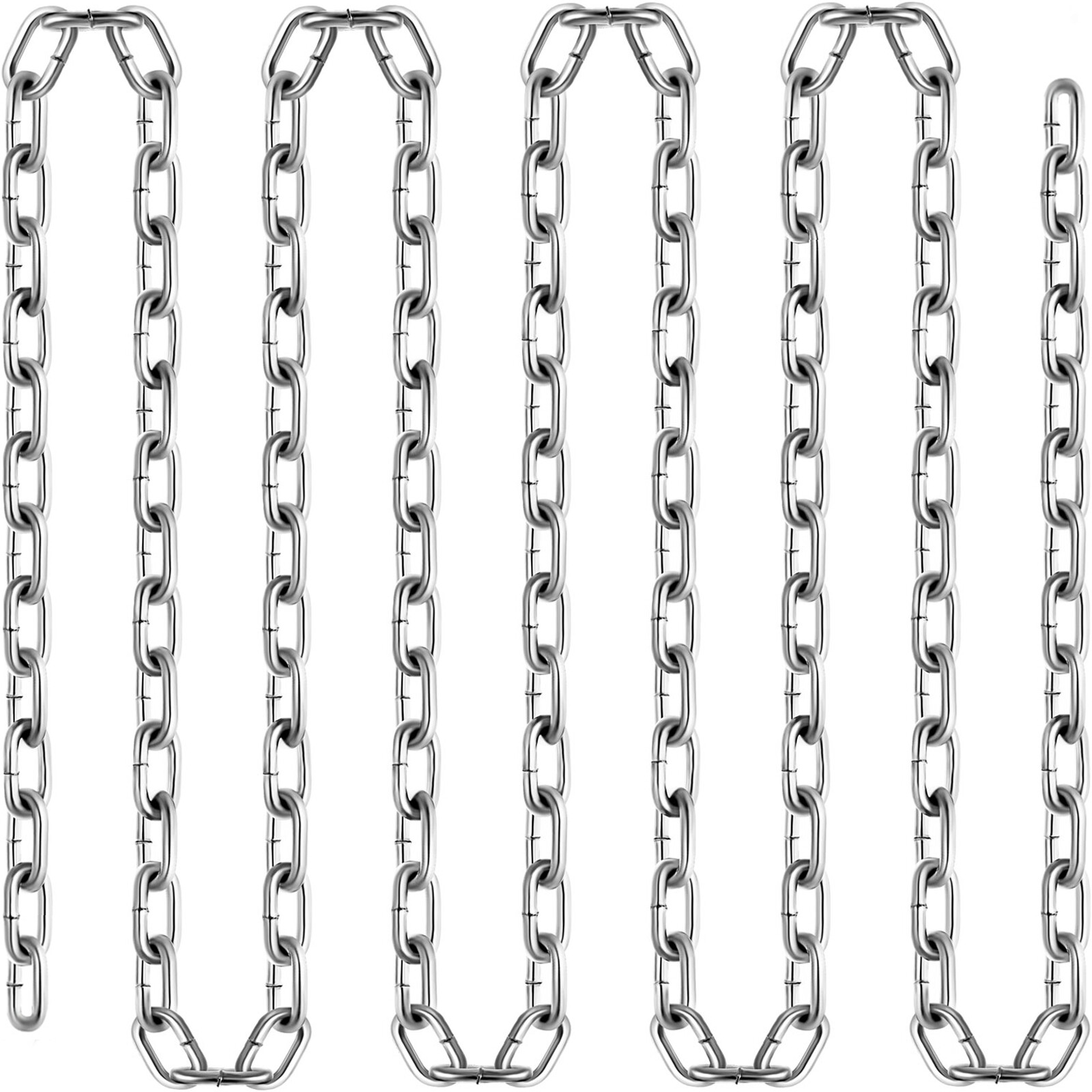 VEVOR Zinc Plated Proof Coil Chain G30 3/16"x100FT Chain Sling Towing Pulling