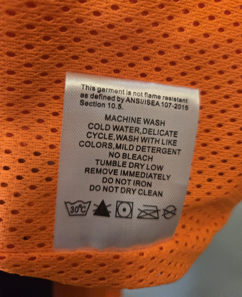 VEA Size Med Safety Jacket, Reflective Polyester, work ware, Hunting, Orange New