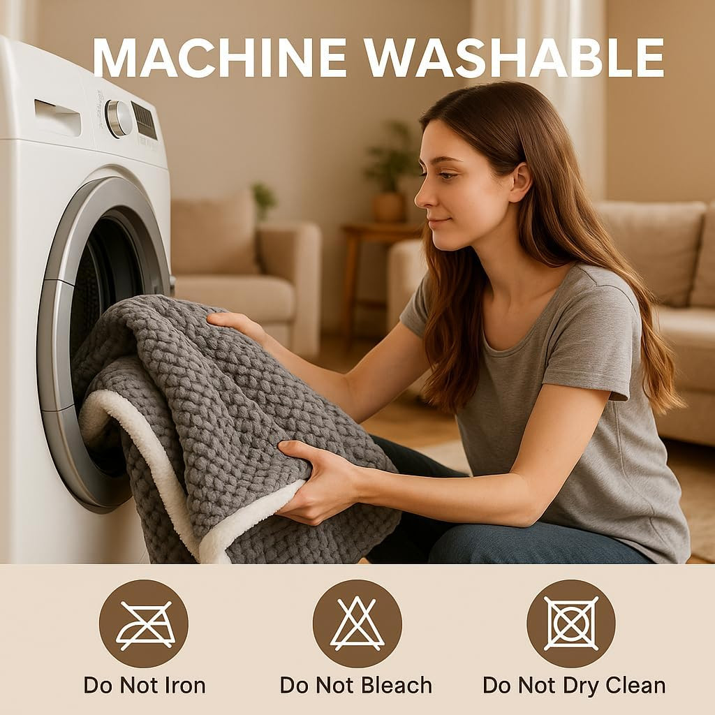 Heated Blanket Electric Throw Blanket with 5 Heat Settings, 10H Auto-Off, 50"X60