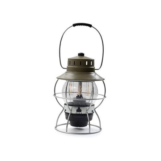 Barebones Railroad Lantern – Vintage-Inspired LED Camping Lantern Olive Drab