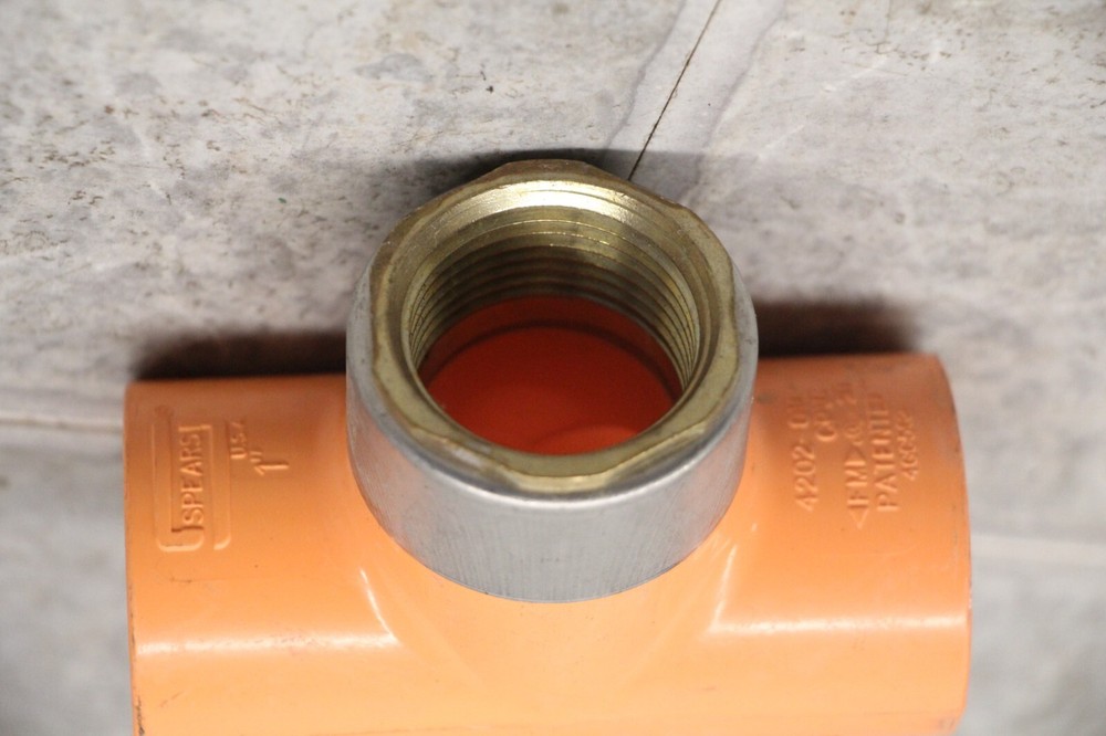 Spears FlameGuard 4202-010 1" Fire Sprinker Head Tee Fitting - T Fitting