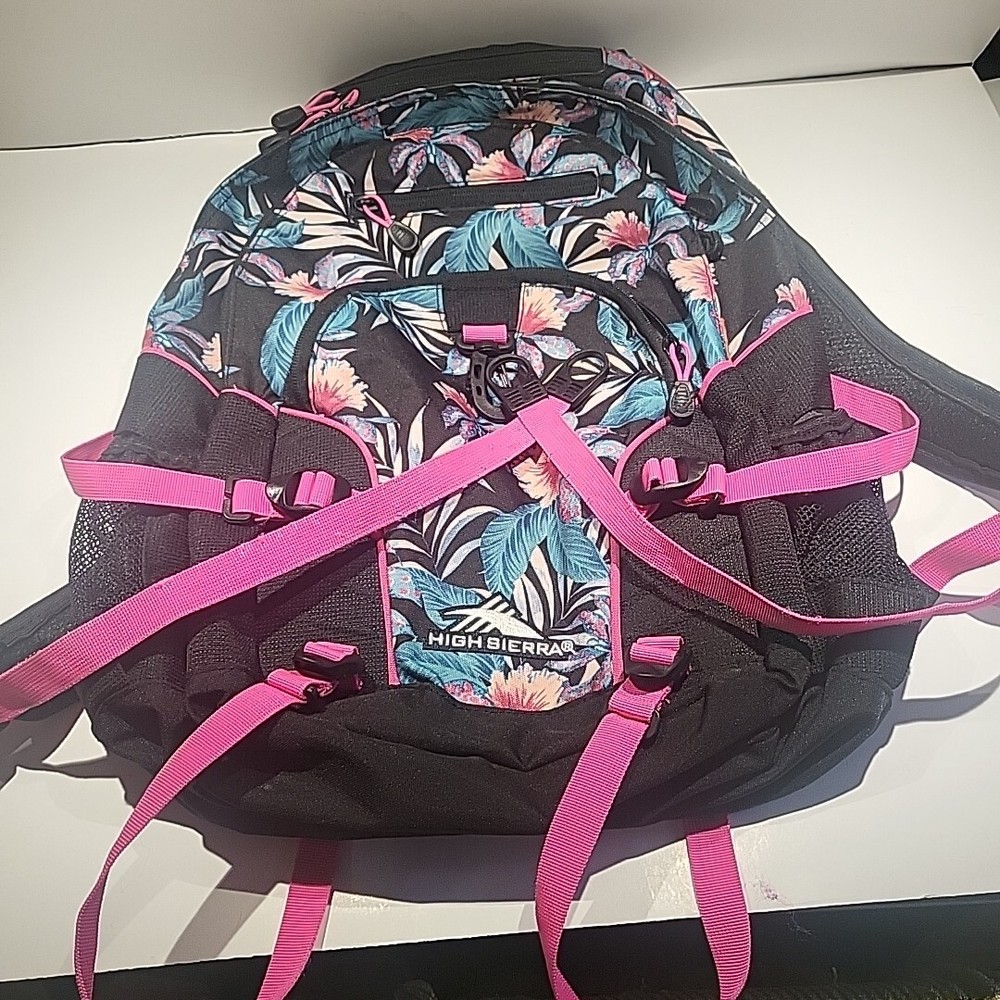 High Sierra Backpack Suspension Strap SystemTropical Print Padded