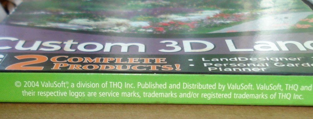 Custom 3D Land Designer Garden Planner PC CD-ROM Windows 98 / ME / XP CD (2004)