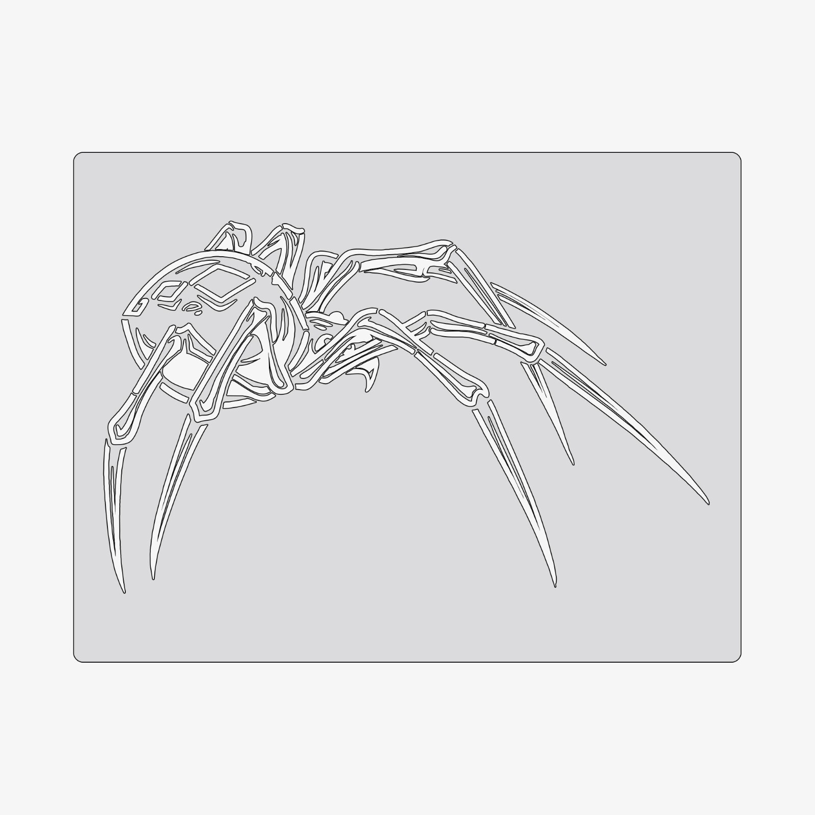 Spider #4 - Reusable Airbrush Stencil Template