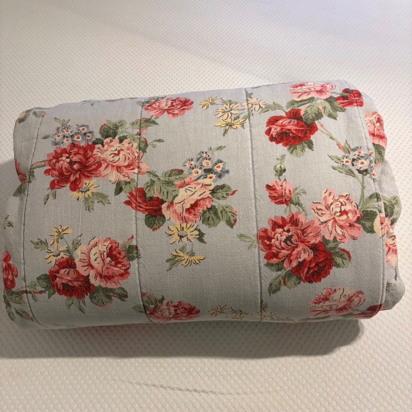 VTG Ralph Lauren King Comforter Danielle Blue Floral Cabbage Rose  Cottagecore