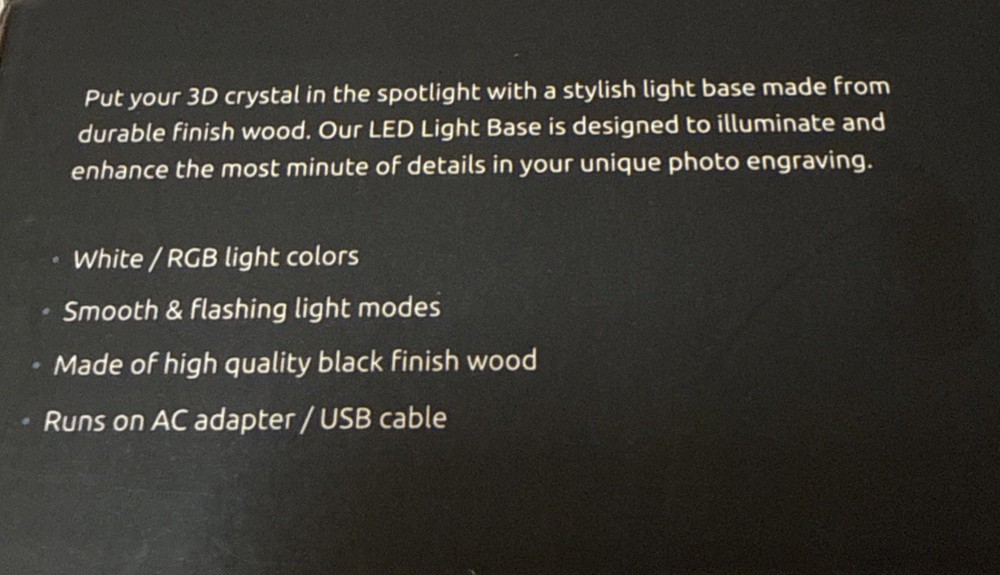 ARTPiX LED 3D Light Display Base Black