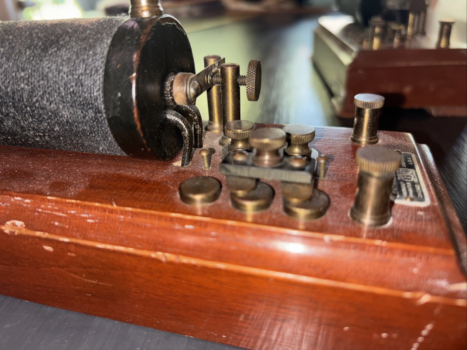 antique Cenco INDUCTION spark COIL vintage Science Lab RUHMKORFF old