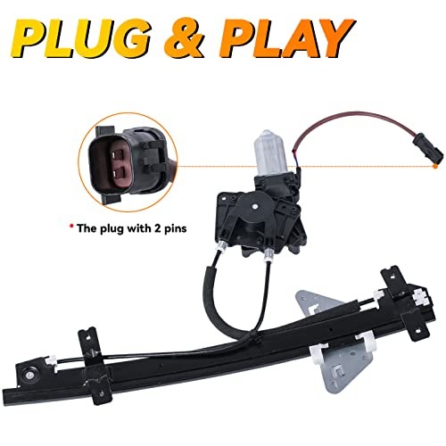 Front Right Passenger Side Power Window Regulator with Motor Assembly -