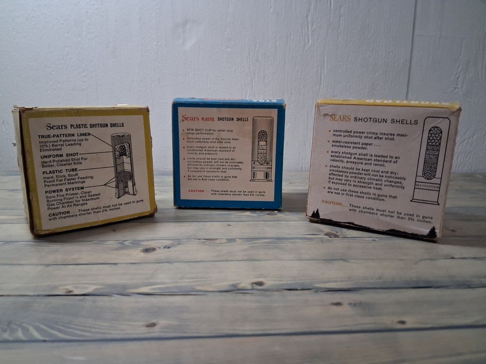 Assorted Vintage Sears Empty Shotgun Shell Boxes