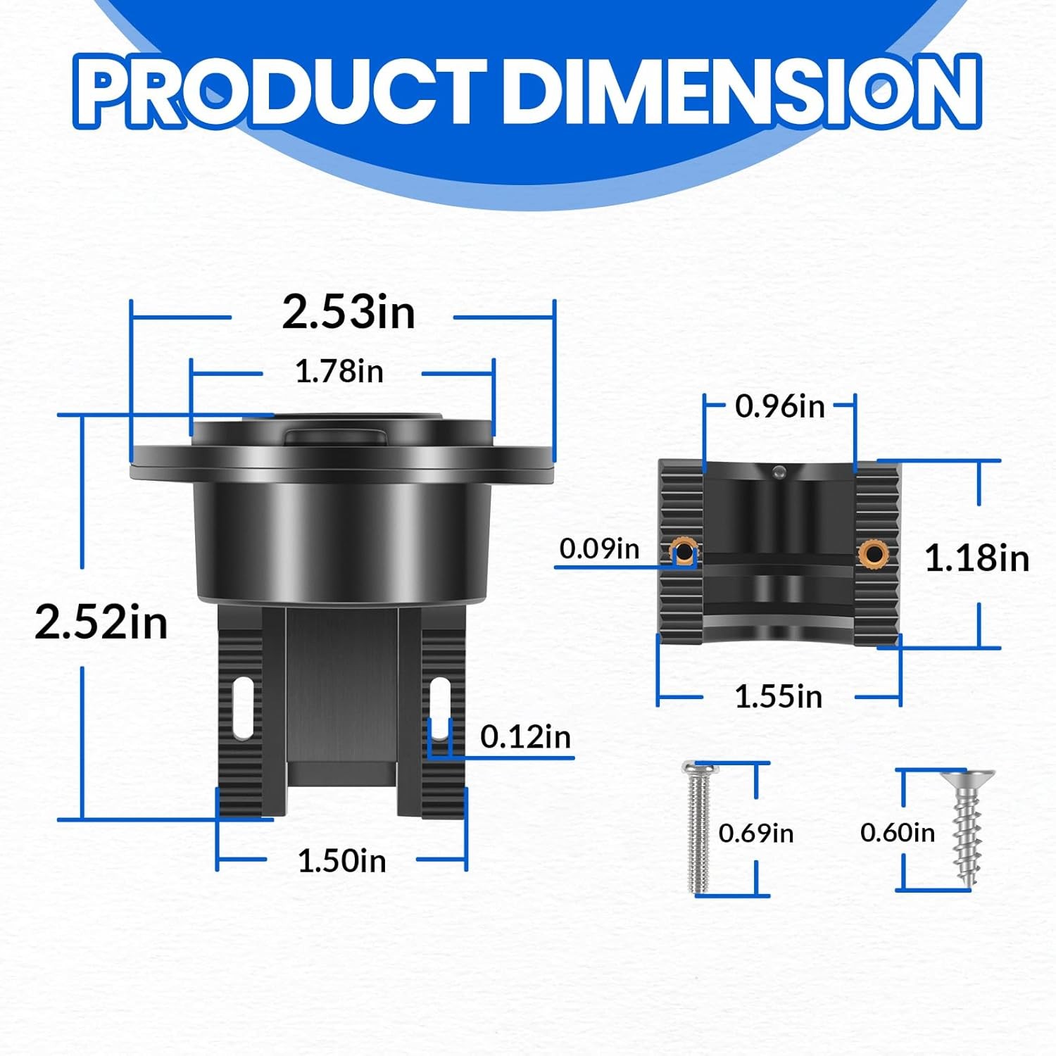 1865108 MKR-21 AC Power Port for Minn Kota Onboard Chargers, w/Cover, Black