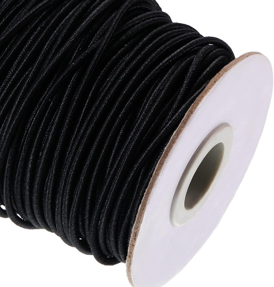100 Yards 2 mm Elastic Cord Stretch String Beading Craft Black