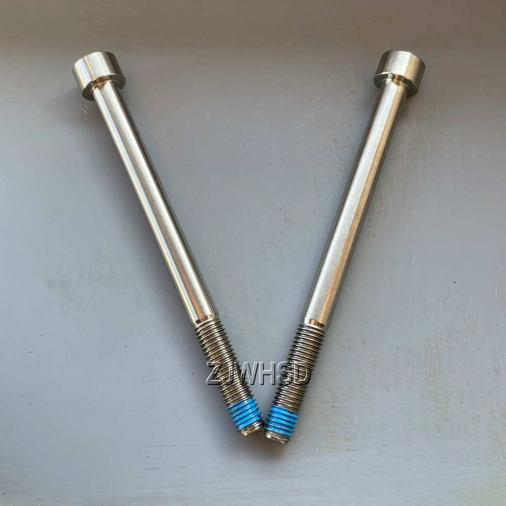 2pcs M7 x 90 mm Ti Titanium Screw Bolt Allen Hex Socket Cap Head + Thread Locker