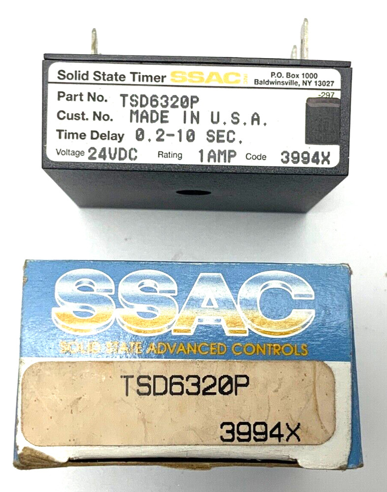 NEW SOLID STATE TIMER TSD6320P TIME DELAY 0.2-10 SEC