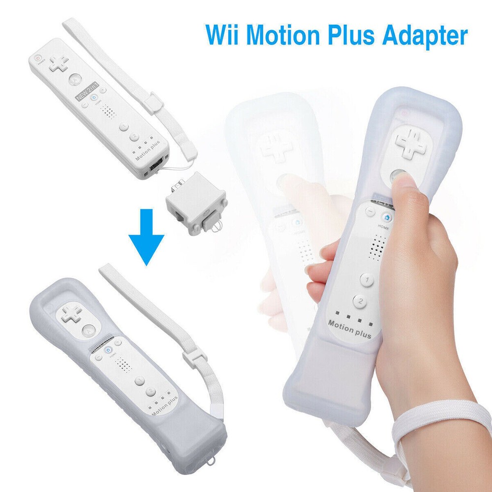 2 Motion Plus Adapter Sensor Silicone Sleeve for Nintendo Wii Remote Controller