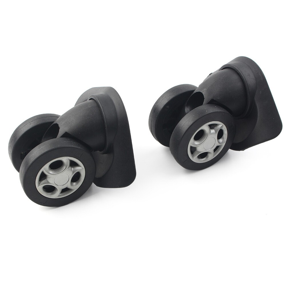 2pcs Replacement Luggage Spinner Wheel Environmentally PVC plastic Black