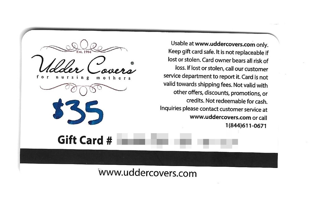 $35 Udder Covers Gift Card
