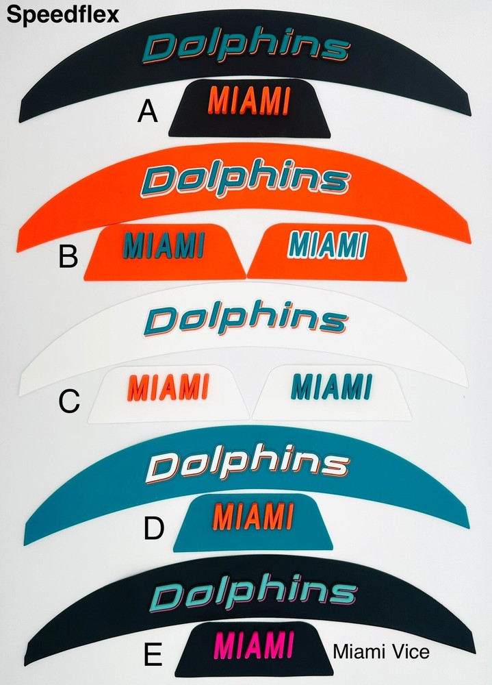 Dolphins Full Size SpeedFlex 3D Helmet Bumpers