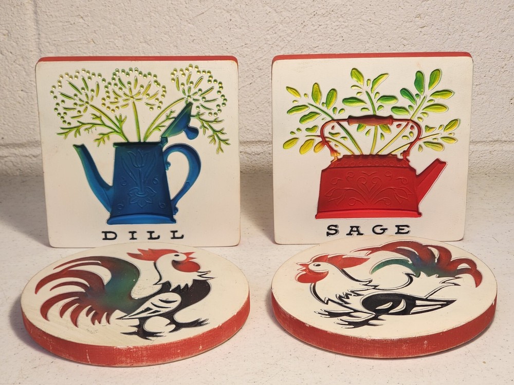 Vintage Pottery Kitchen Wall Art