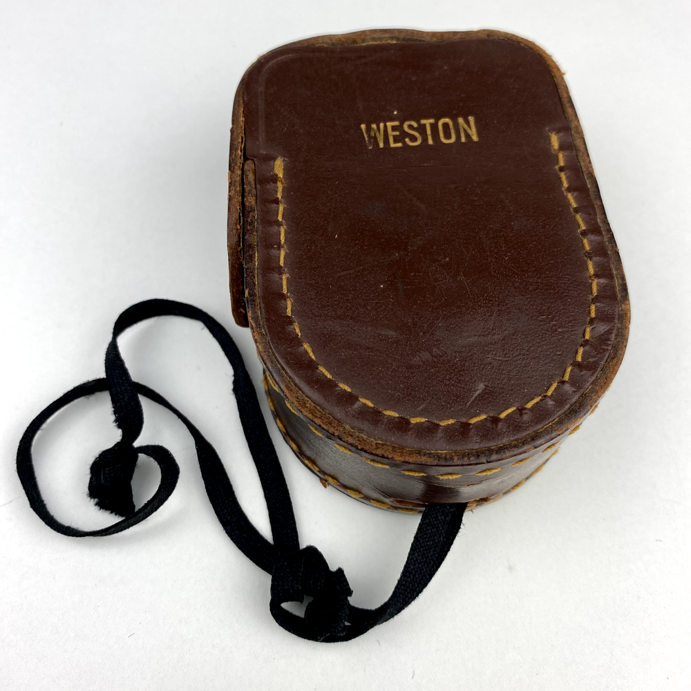 Weston Master Meter Camera Universal Light Exposure 745 Leather Case Strap VTG
