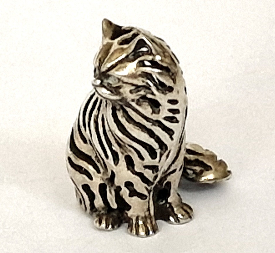 Decorative Figure Cat 800 Silver Z520