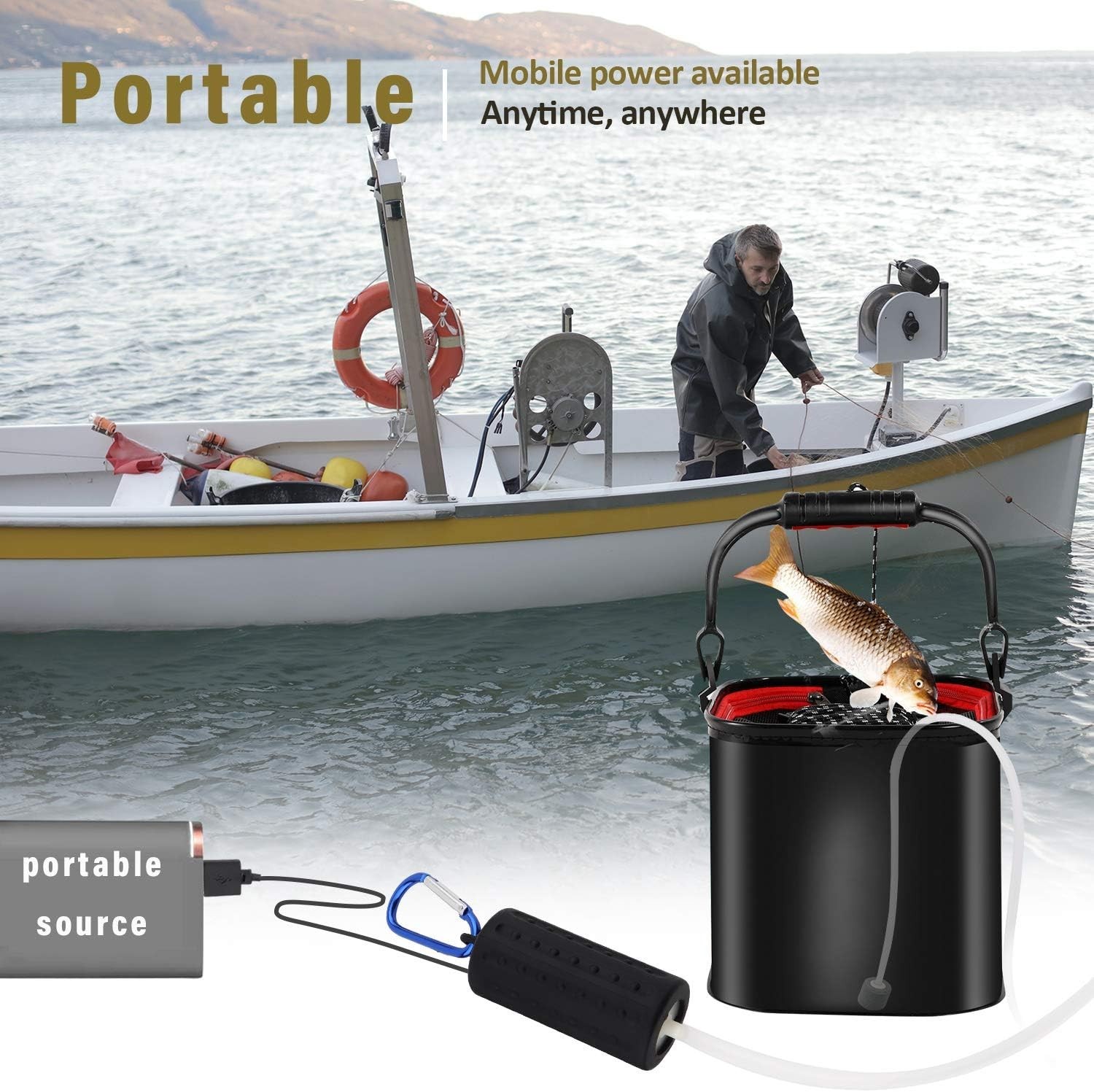 USB Aquarium Air Pump, Ultra Durable & Quiet USB Nano Air Pump Small Air Bubbler