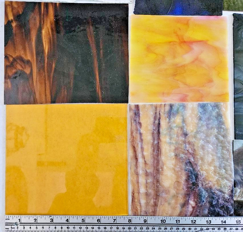 8 Pounds of Assorted Multicolor Stained-Glass Large Scraps/Sheets