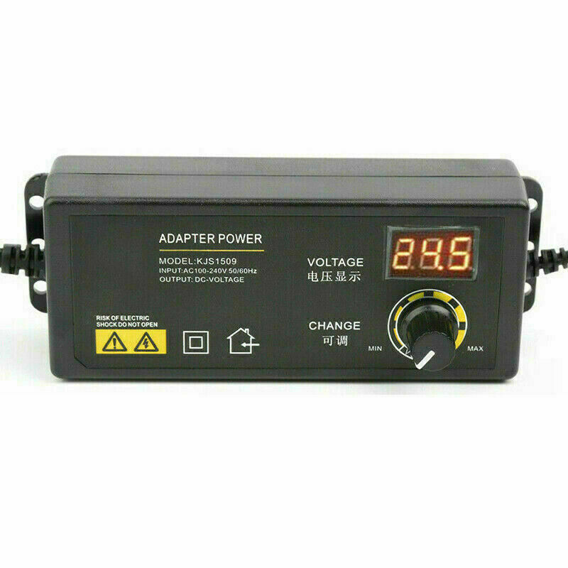 1PC Adjustable DC Power Supply Adapter Control Volt Display 3V-24V 2.5A 60WEEaI