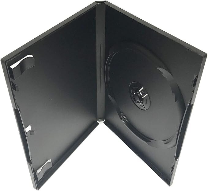 Standard Black Single DVD Case - 5 Pack