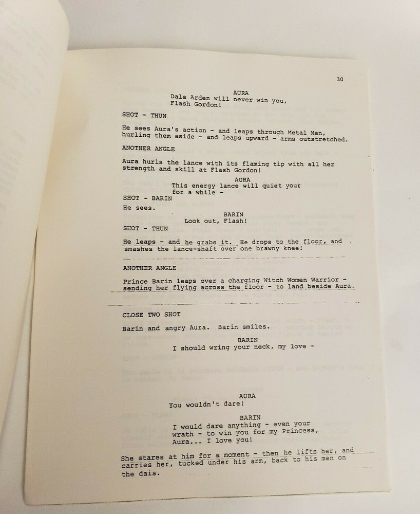 FLASH GORDON / Samuel A. Peeples 1979 TV Script "Chapter Four: To Save Earth"