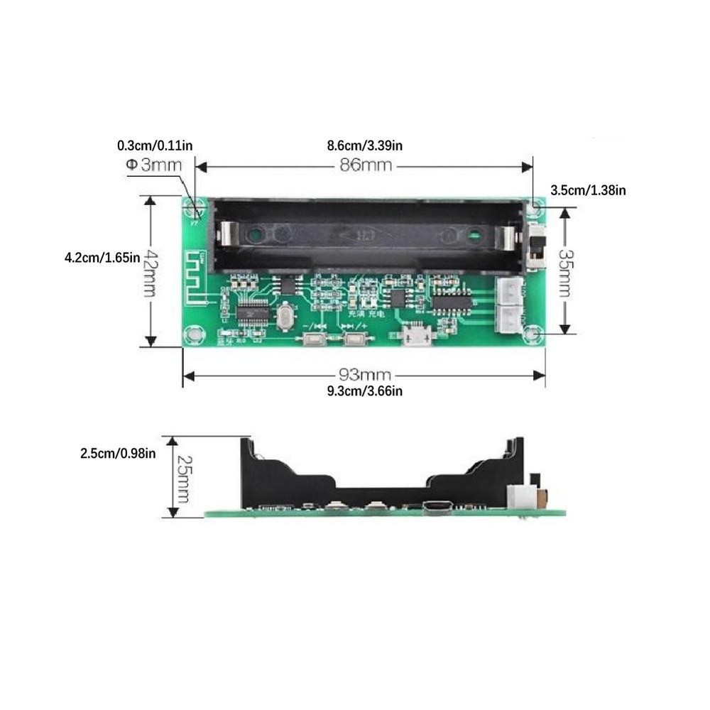 PAM8403 Digital Amplifier Board Bluetooth 5.0 Audio Module 2 Channel 2*3W DIY E