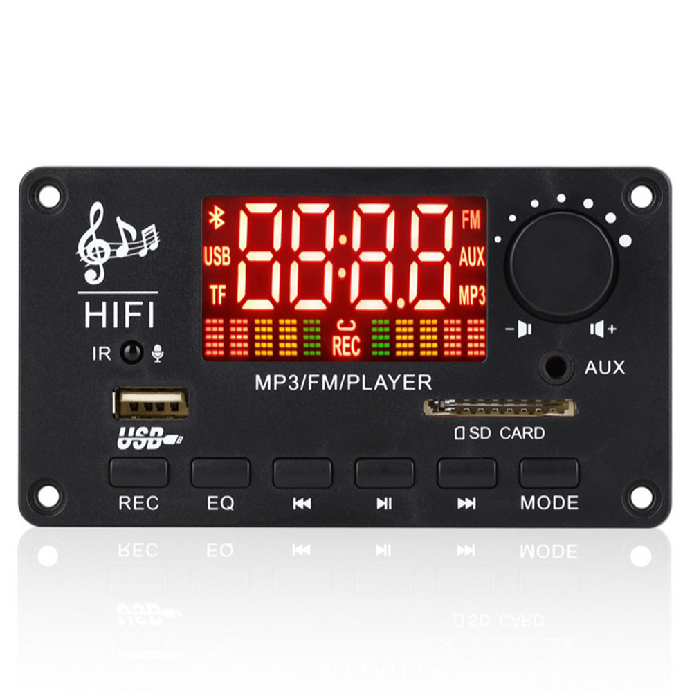 Car Amplifier Bluetooth 5.0 Module Audio Radio MP3 Decoding Board USB/TF/AUX/FM