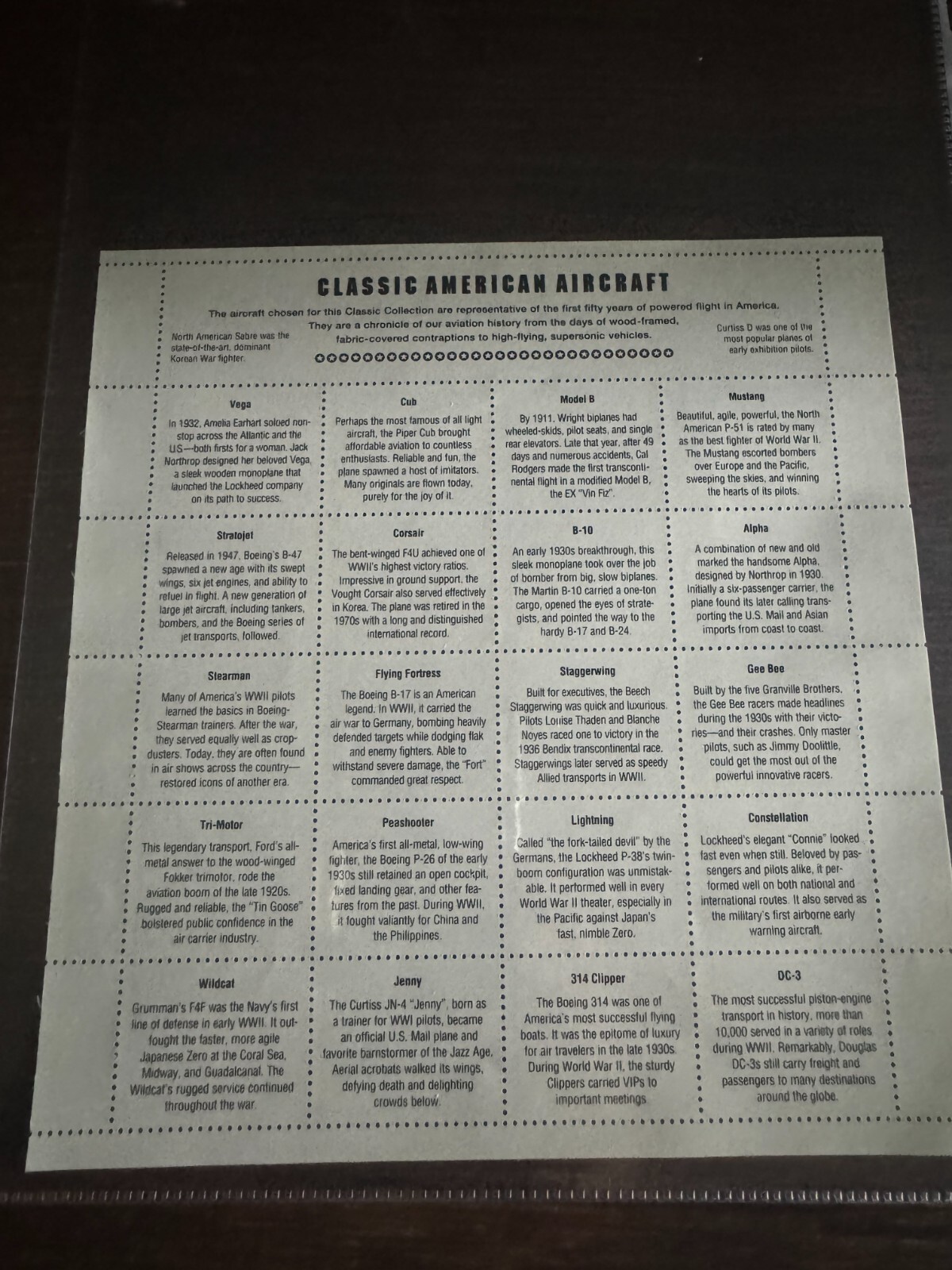 Scott #3142 Classic American Aircraft Sheet of 20 32¢ Stamps (1997)