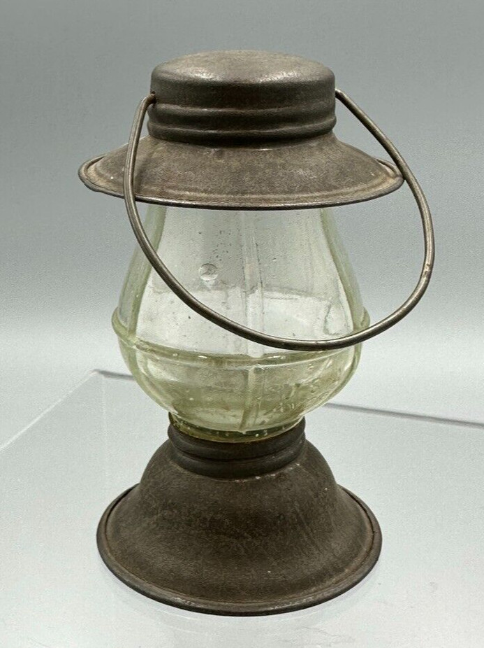 Antique LANTERN Figural VICTORY Glass Co CANDY CONTAINER E&A 443