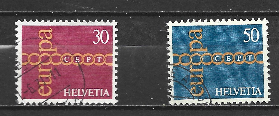SWITZERLAND - 1971 EUROPA  -   GOOD USED SET.