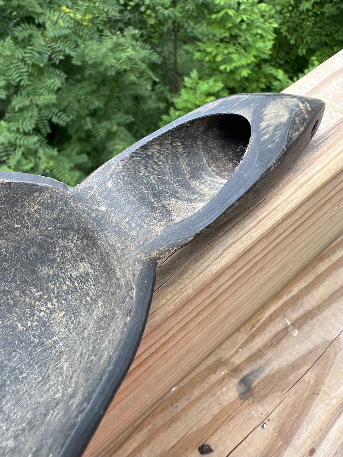 Original Native American Indian Hand carved Goat Horn Spoon; Late 19th Cent.