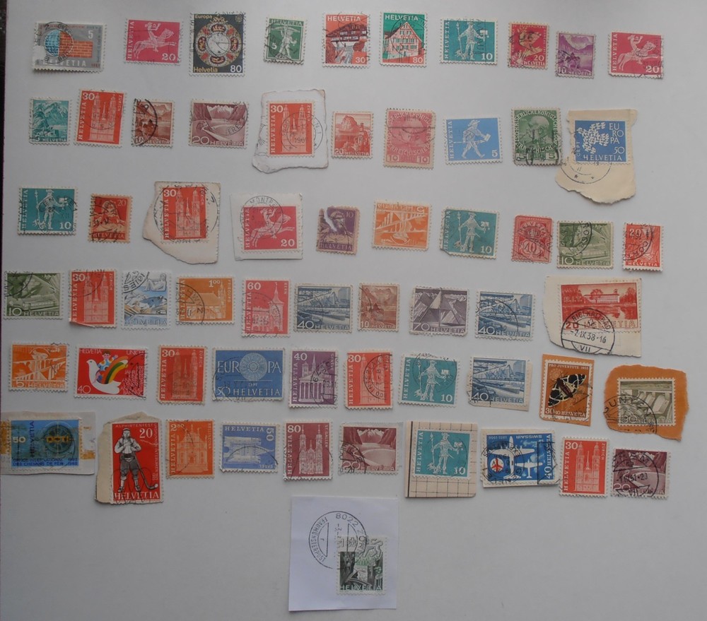 SWITZERLAND STAMPS x 60